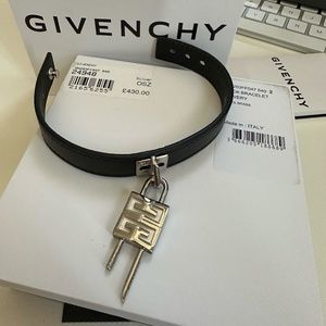 Givenchy Silver Lock Bracelet